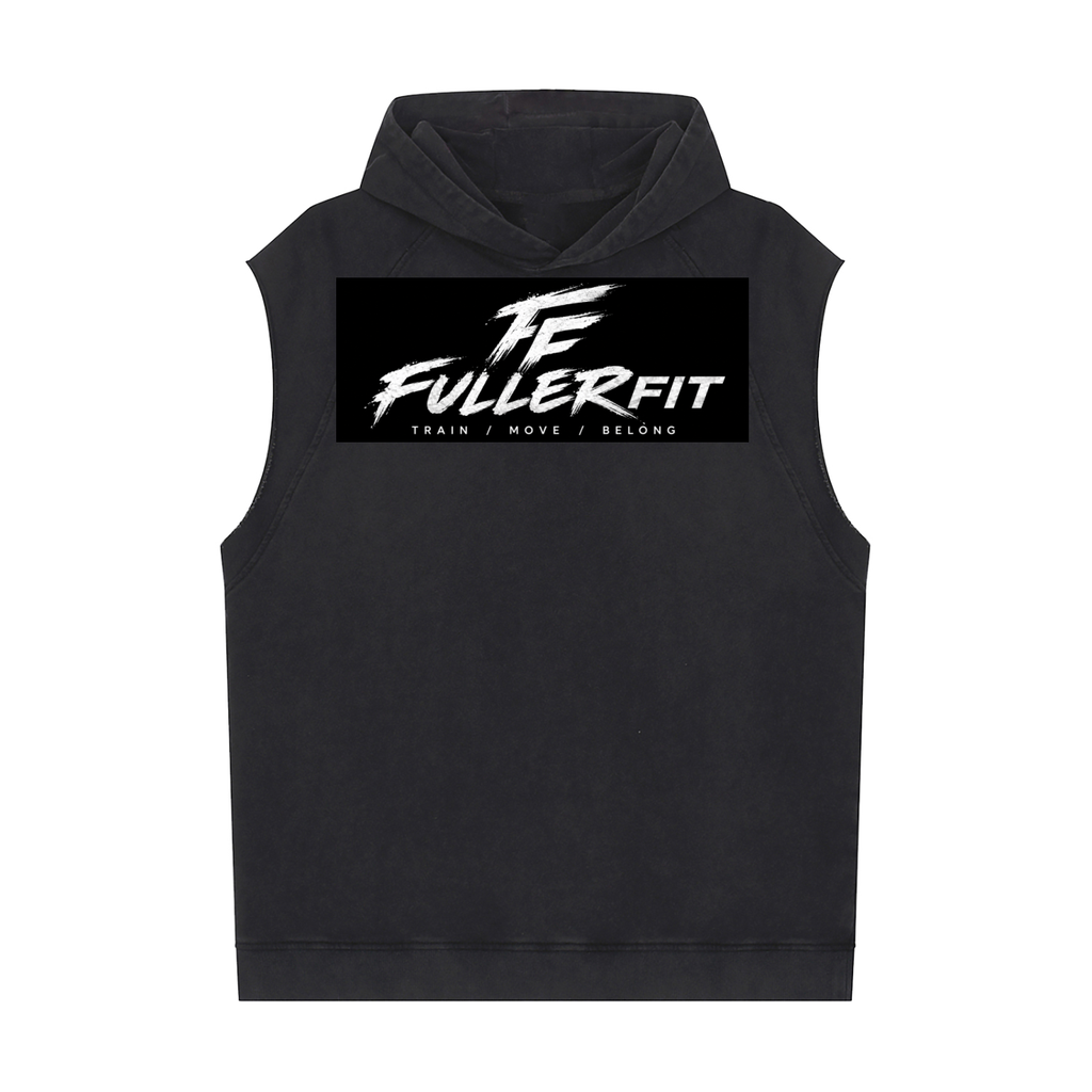 Snow Washed Sleeveless Hoodie
