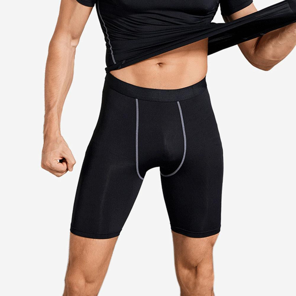 High Performance Men's Compression Shorts With Pocket - Quick Dry Breathable Stretchy Base Layer For Cycling Sports Gym