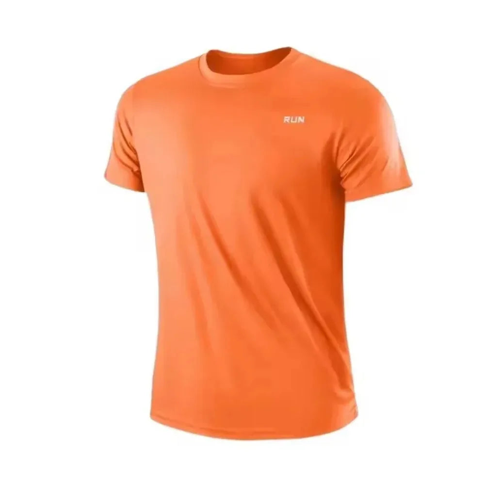 Fitness T-shirt - New Summer Men's Quick-Drying Running Fitness Sports Shirt - Men's Short-Sleeved Fitness Top