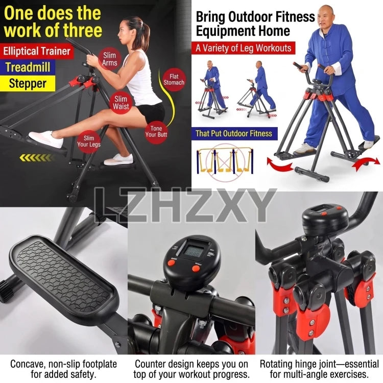 Indoor‑Home‑Gym‑Training‑Equipment Air Walker Trainer with Support Handrails for Daily Leg Cardio Workout Work