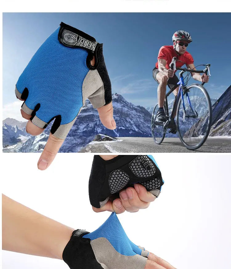 Weightlifti Gym Gloves Fitness Training Fingerless Men Women Bodybuilding Exercise Sports Gloves Cycling Anti Slip Breathable