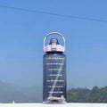 2 Liters Straw Plastic Water Bottle Large Portable Travel Bottle Sports Fitness Cup High Value Big Fat Cup Adult Universal