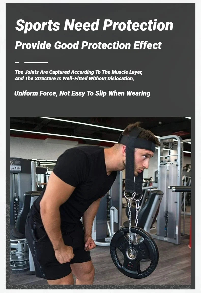 Head Neck Training Harness Body Strengh Exercise Cervical Spine Strap Adjustable Power Gym Fitness Weight Bearing Cap