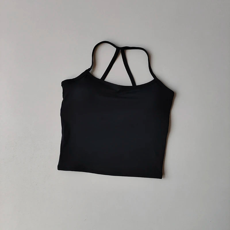 Fitness Gym Set Women 2 Piece Sets Halter Neck Tank Tops High Waist Scrunch Seamless Shorts Sport Suit Sportswear Workout Set