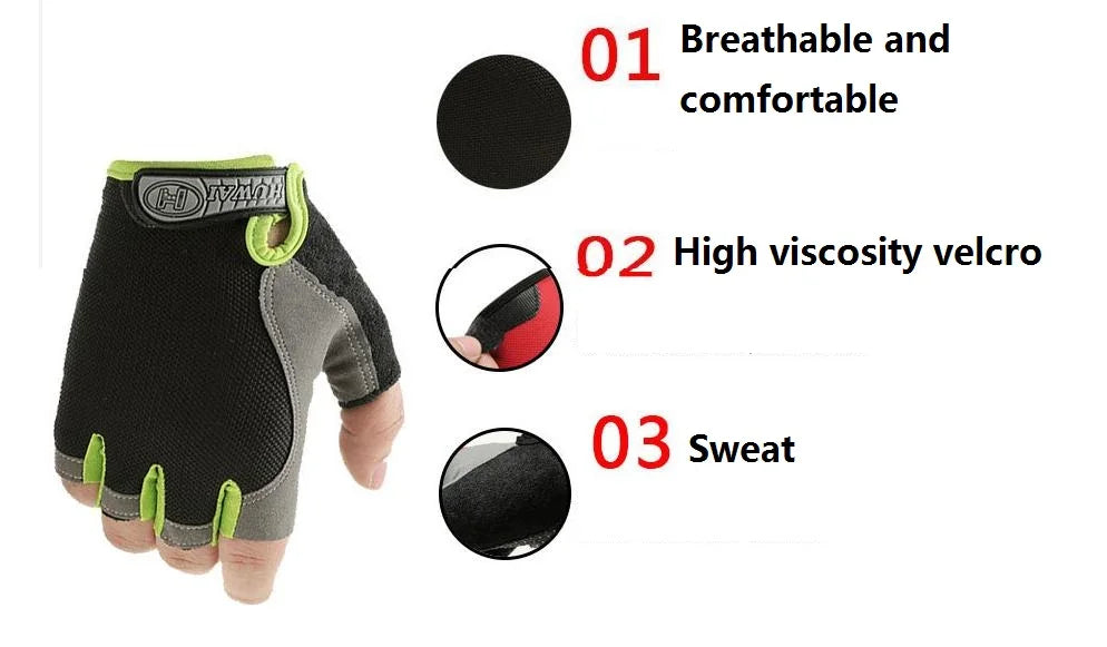 Weightlifti Gym Gloves Fitness Training Fingerless Men Women Bodybuilding Exercise Sports Gloves Cycling Anti Slip Breathable