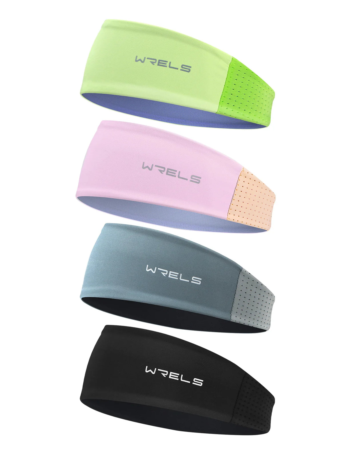 WRELS Anti-Slip Sports Headband Sweat Absorbing Headband Breathable Fitness Running Hair Band Quick Dry Elastic Cycling Hairband