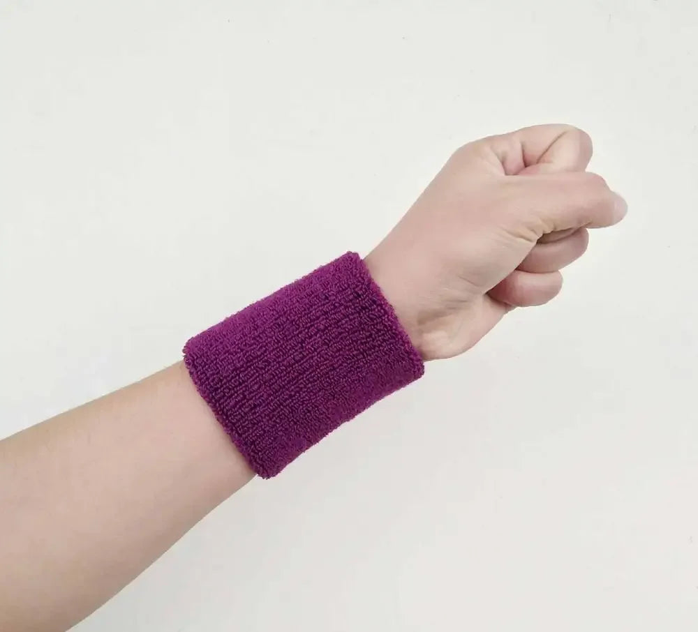 Women Wristband Sports Sweatband Hand Band Sweat Wrist Support Brace Wrap Guards for Gym Volleyball Basketball Children Tennis