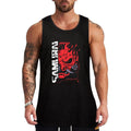 samurai rock band Tank Top sleeveless gym shirt man fitness Gym wear