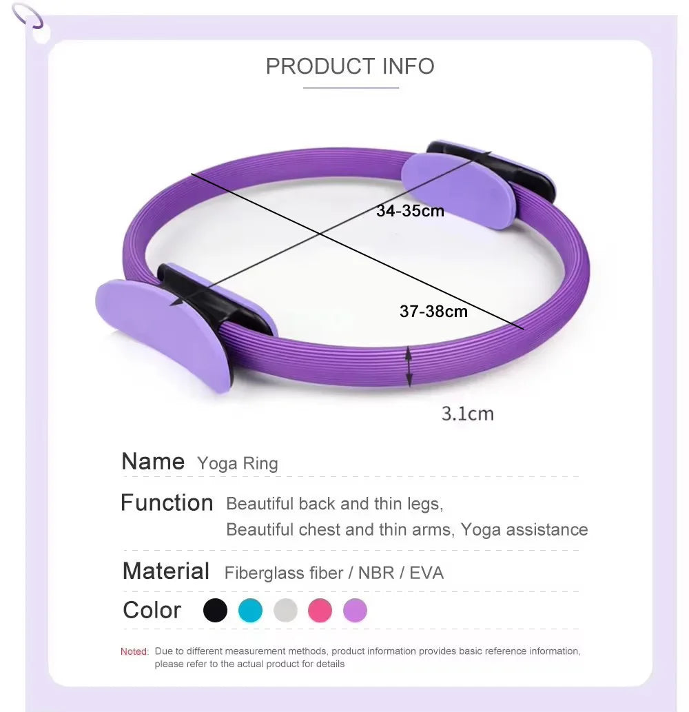 Yoga Fitness Ring Pilates Ring Women Girl Exercise Home Resistance Elasticity Yoga Gym Workout Pilates Circle Yoga Circle  ﻿