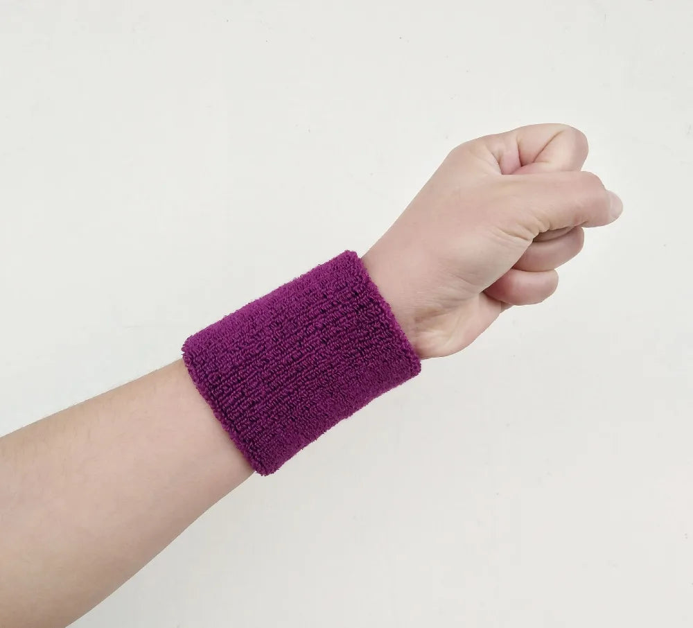 Women Wristband Sports Sweatband Hand Band Sweat Wrist Support Brace Wrap Guards for Gym Volleyball Basketball Children Tennis