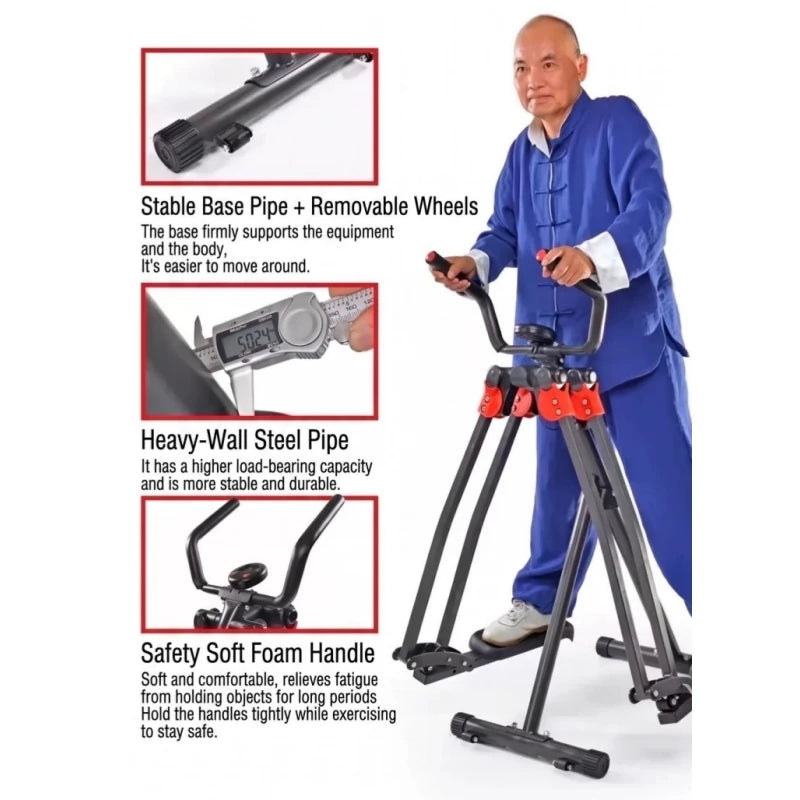 Indoor‑Home‑Gym‑Training‑Equipment Air Walker Trainer with Support Handrails for Daily Leg Cardio Workout Work