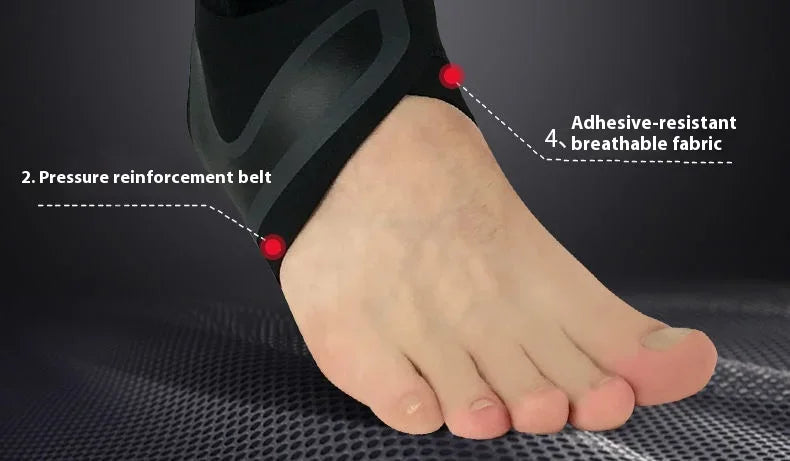 Elastic Ankle Support Brace for Sprain Recovery & Joint Fixation, Breathable Anti-Sprain Ankle Sleeve Protector for Men Women Fi