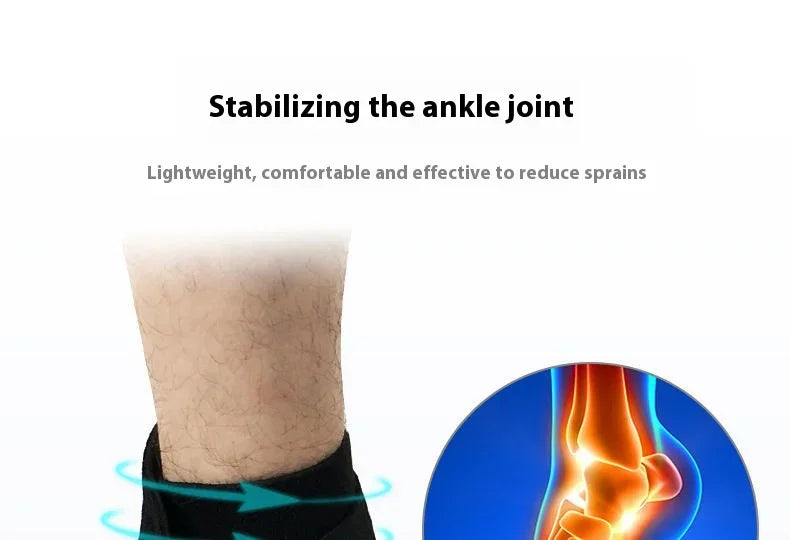 Elastic Ankle Support Brace for Sprain Recovery & Joint Fixation, Breathable Anti-Sprain Ankle Sleeve Protector for Men Women Fi