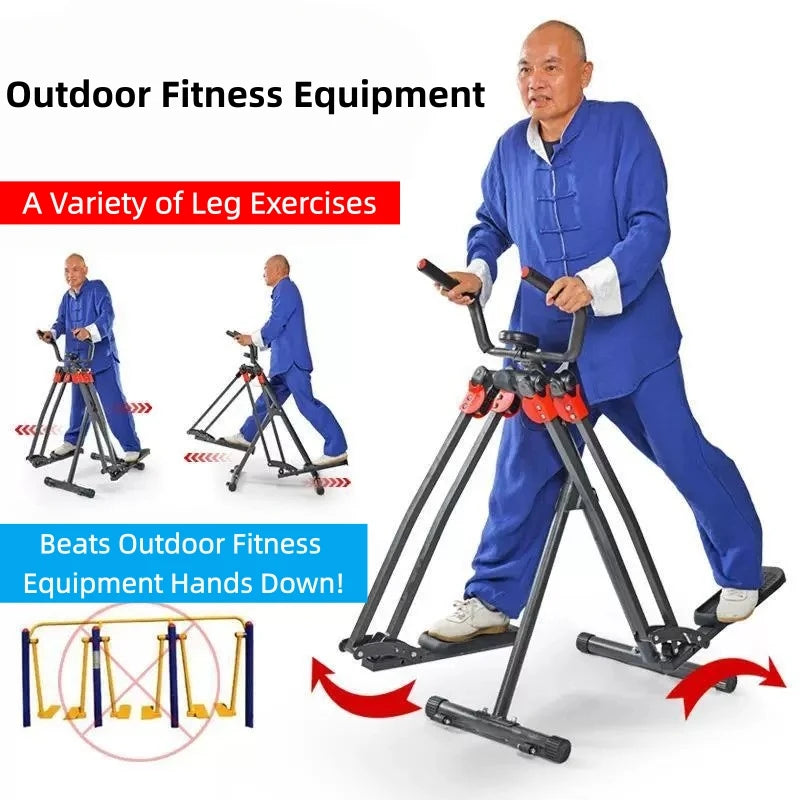 Indoor‑Home‑Gym‑Training‑Equipment Air Walker Trainer with Support Handrails for Daily Leg Cardio Workout Work