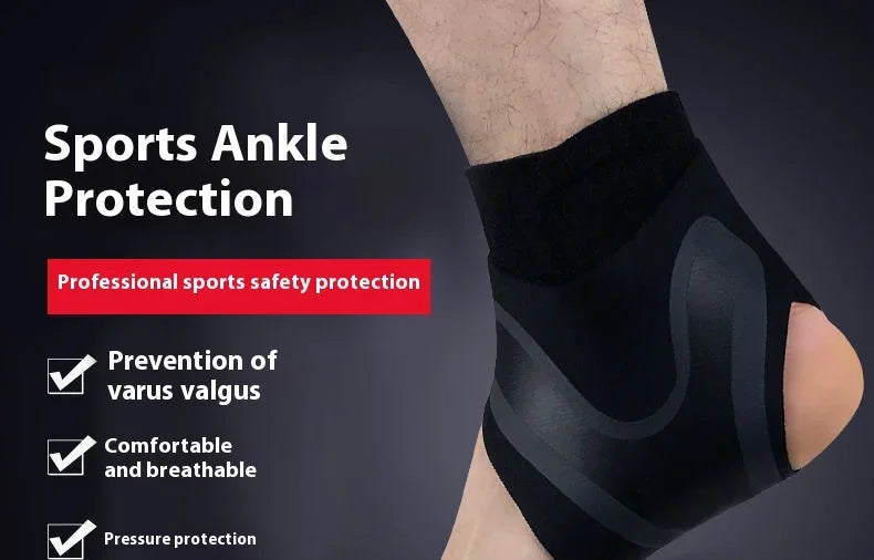 Elastic Ankle Support Brace for Sprain Recovery & Joint Fixation, Breathable Anti-Sprain Ankle Sleeve Protector for Men Women Fi