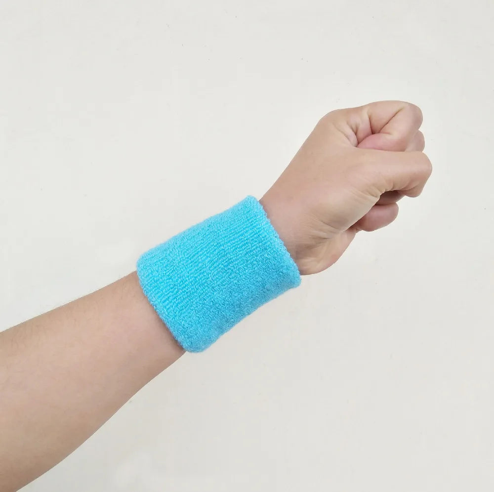 Women Wristband Sports Sweatband Hand Band Sweat Wrist Support Brace Wrap Guards for Gym Volleyball Basketball Children Tennis