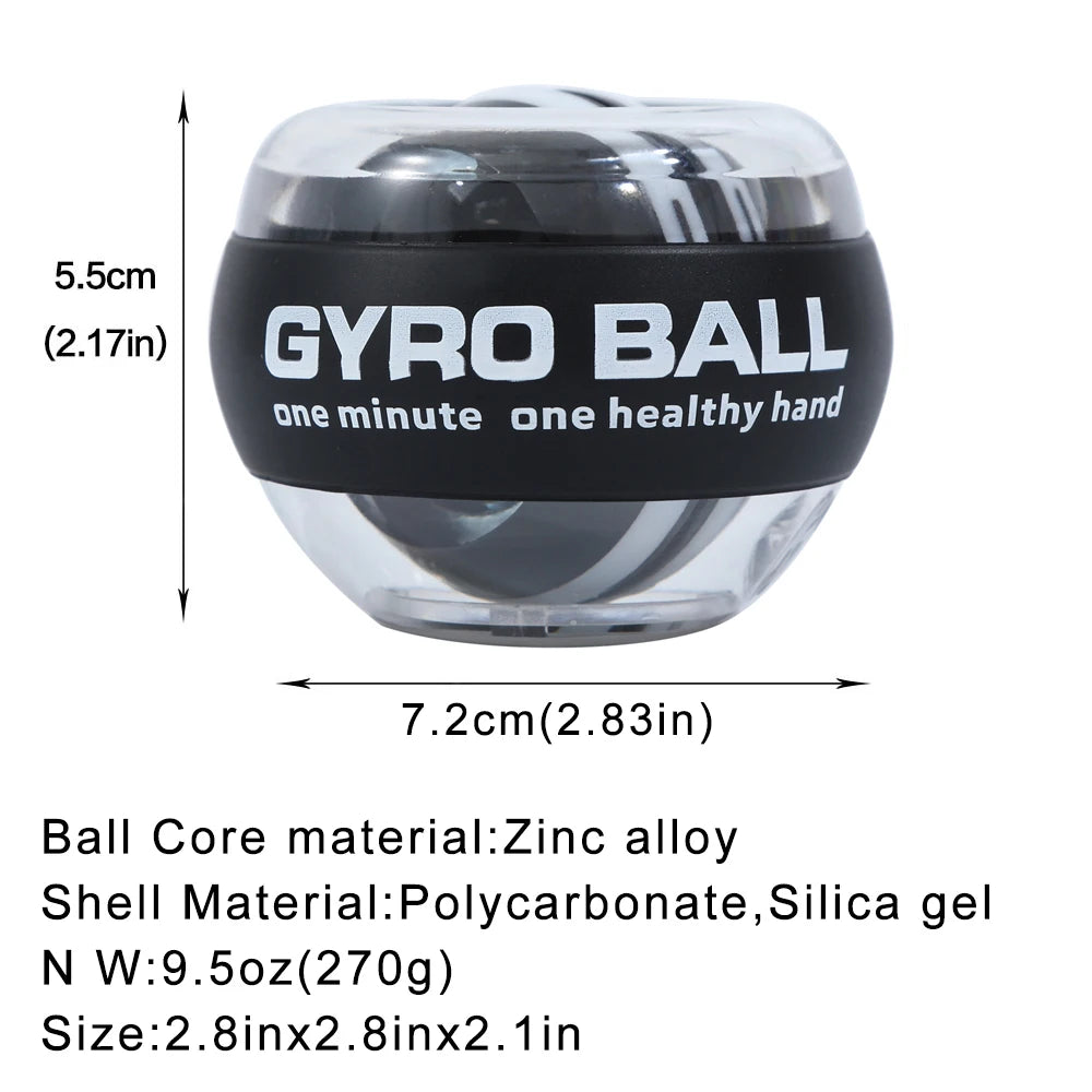 Auto-Start Gyro Ball Wrist & Forearm Exerciser, Hand/Arm/Finger Grip Strengthener for Muscle Training