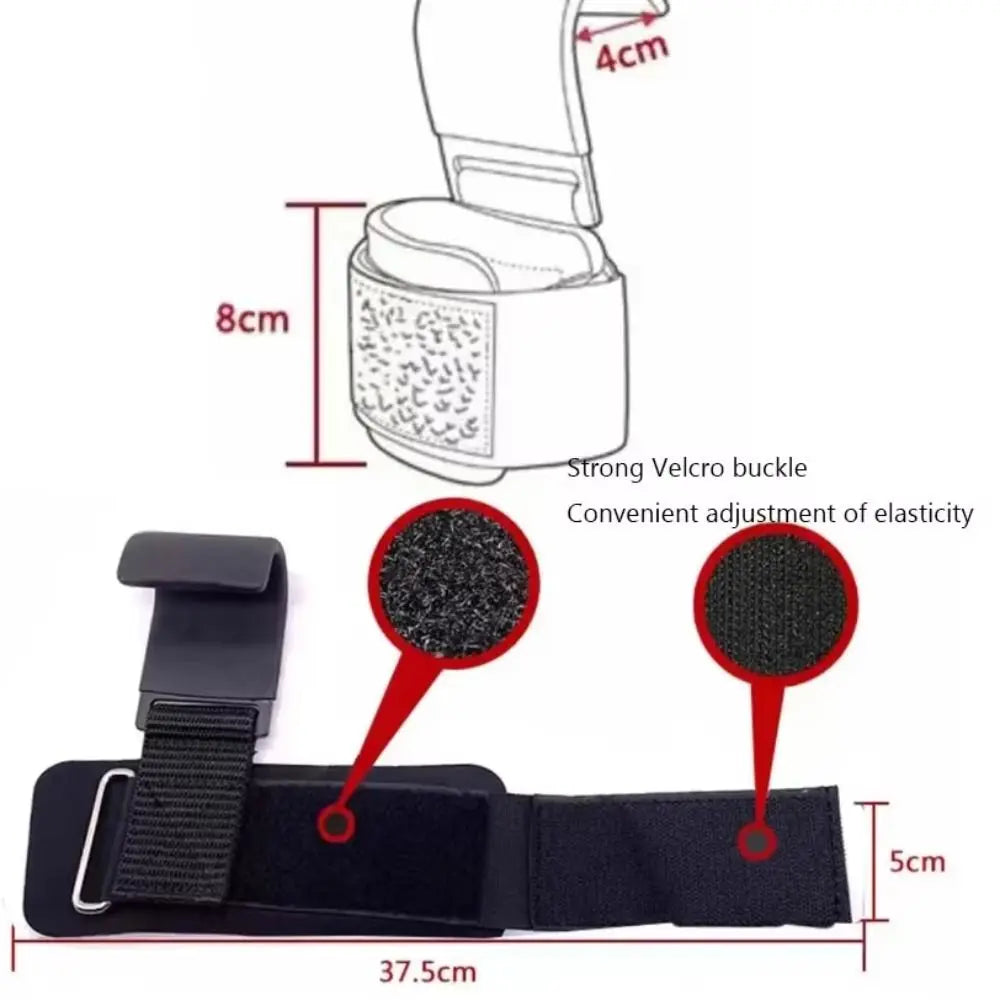 2Pcs Adjustable Grips Weight Lifting Hooks Black Wrist Strength Workout Gym Straps Fitness Accessories Fitness Hooks