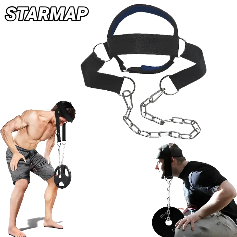 Head Neck Training Harness Body Strengh Exercise Cervical Spine Strap Adjustable Power Gym Fitness Weight Bearing Cap