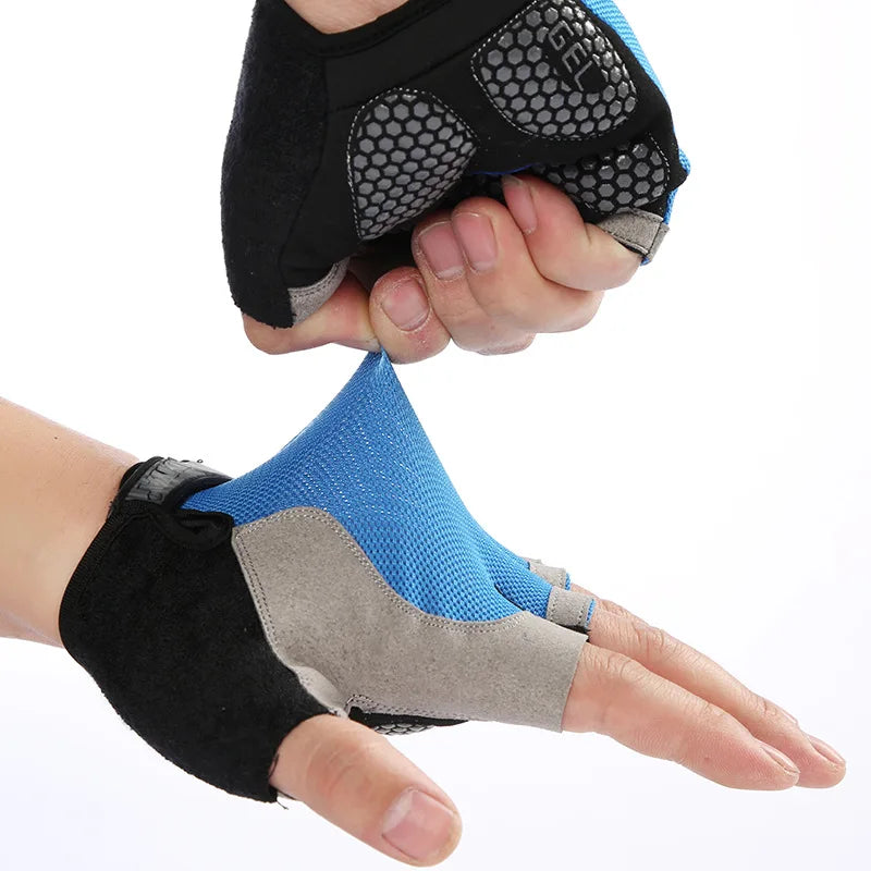 Weightlifti Gym Gloves Fitness Training Fingerless Men Women Bodybuilding Exercise Sports Gloves Cycling Anti Slip Breathable