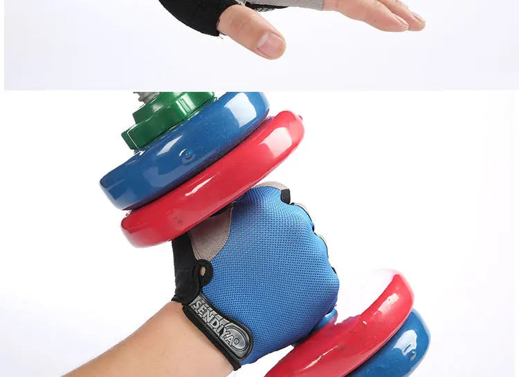 Weightlifti Gym Gloves Fitness Training Fingerless Men Women Bodybuilding Exercise Sports Gloves Cycling Anti Slip Breathable