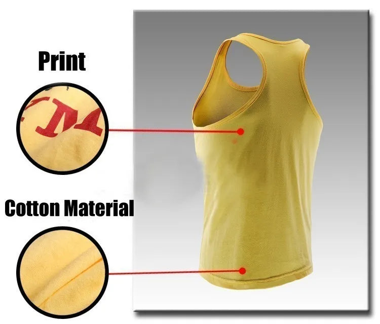 Gym Vest Fitness Shirt Muscle Man Singlet Men Tank Tops Stringer Sleeveless Sweatshirt Men's Singlets Top for Fitness Clothing