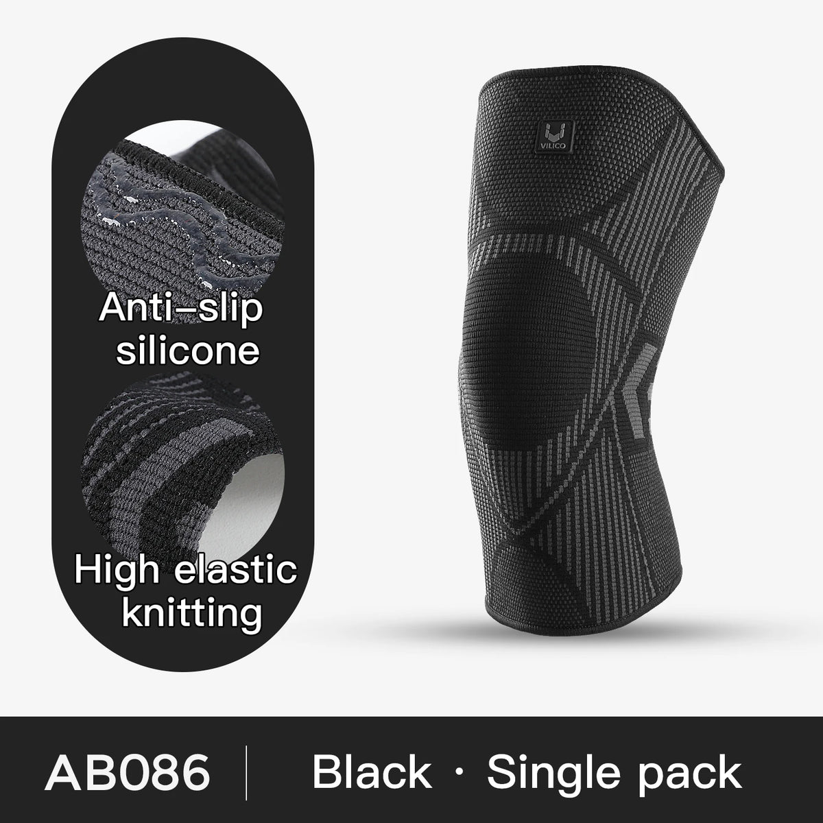 1 Pcs Compression Knee Support Sleeve Elastic Breathable Knee Pads Brace Springs Gym Sports Protector Basketball Volleyball Run