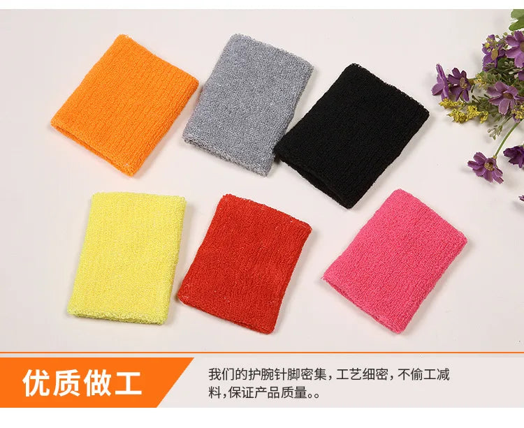 Women Wristband Sports Sweatband Hand Band Sweat Wrist Support Brace Wrap Guards for Gym Volleyball Basketball Children Tennis