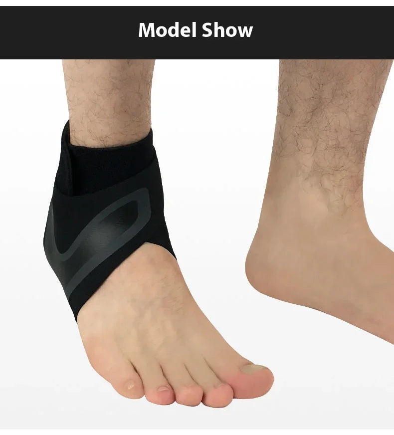 Elastic Ankle Support Brace for Sprain Recovery & Joint Fixation, Breathable Anti-Sprain Ankle Sleeve Protector for Men Women Fi