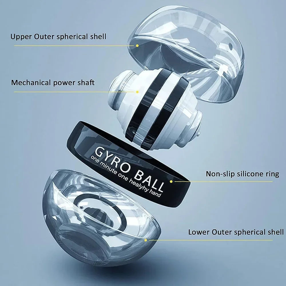 Auto-Start Gyro Ball Wrist & Forearm Exerciser, Hand/Arm/Finger Grip Strengthener for Muscle Training