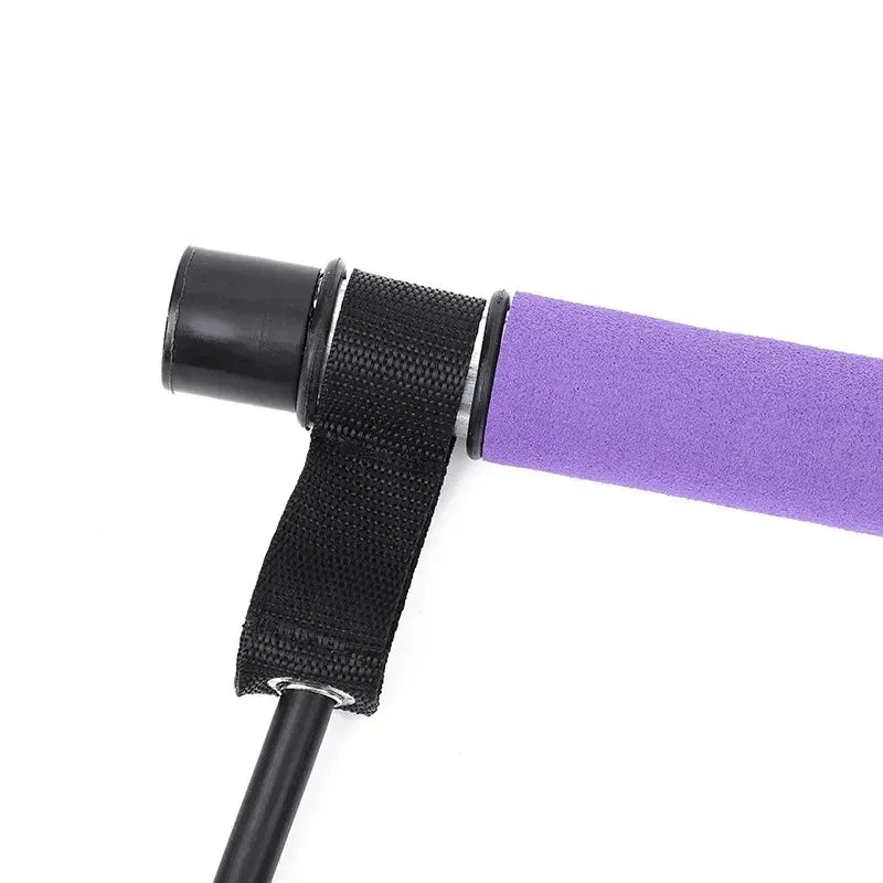 Multifunctional Pilates Bar Combination Fitness Bar Yoga Chest Expansion Tension Rope Back Trainer Elastic Rope Stretching Belt