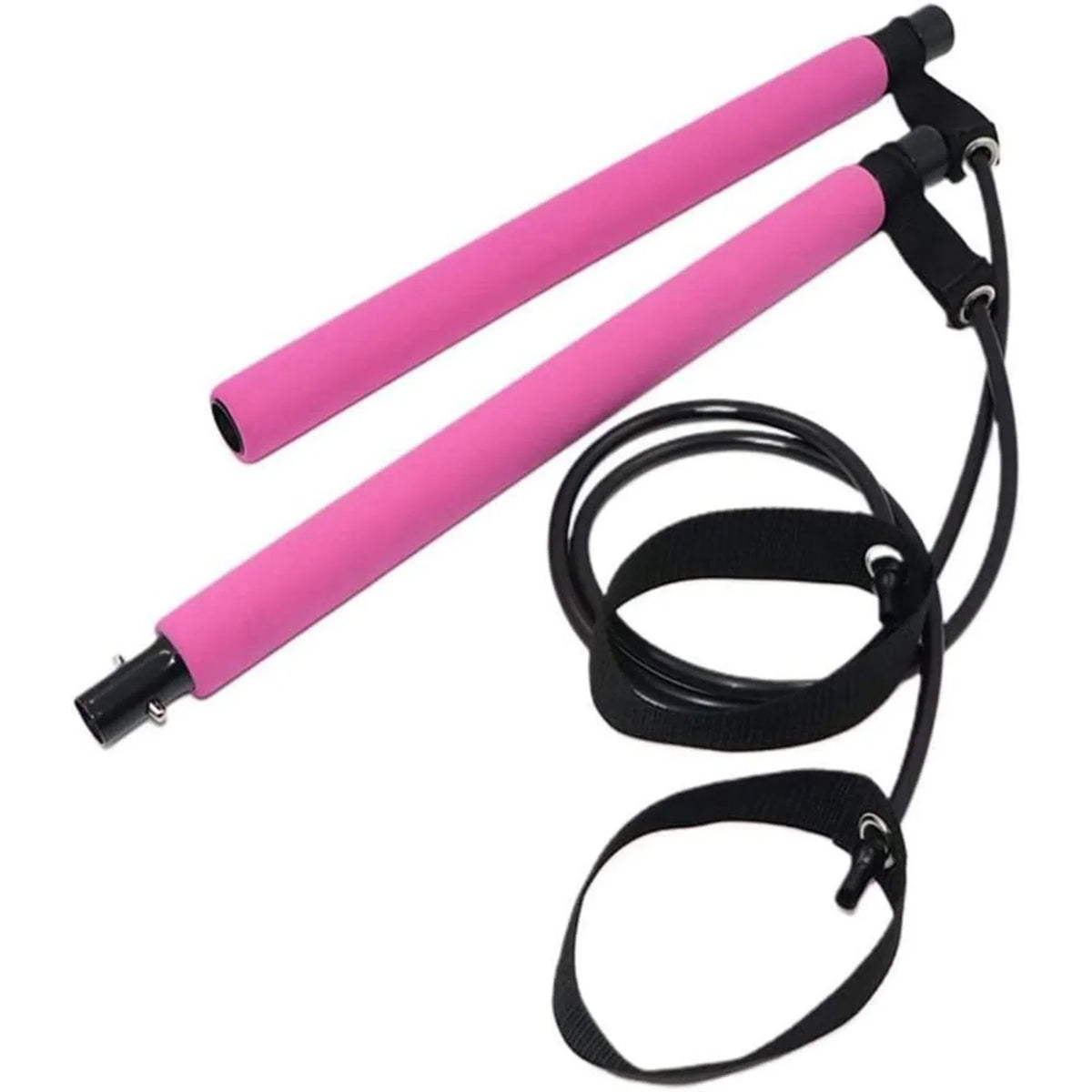 Multifunctional Pilates Bar Combination Fitness Bar Yoga Chest Expansion Tension Rope Back Trainer Elastic Rope Stretching Belt