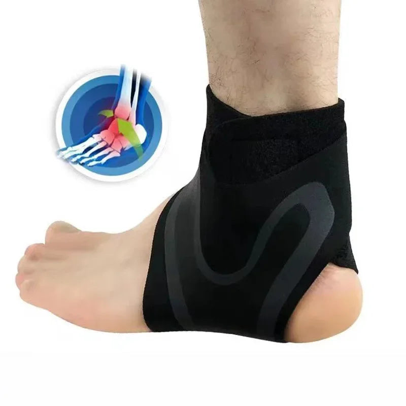 Elastic Ankle Support Brace for Sprain Recovery & Joint Fixation, Breathable Anti-Sprain Ankle Sleeve Protector for Men Women Fi