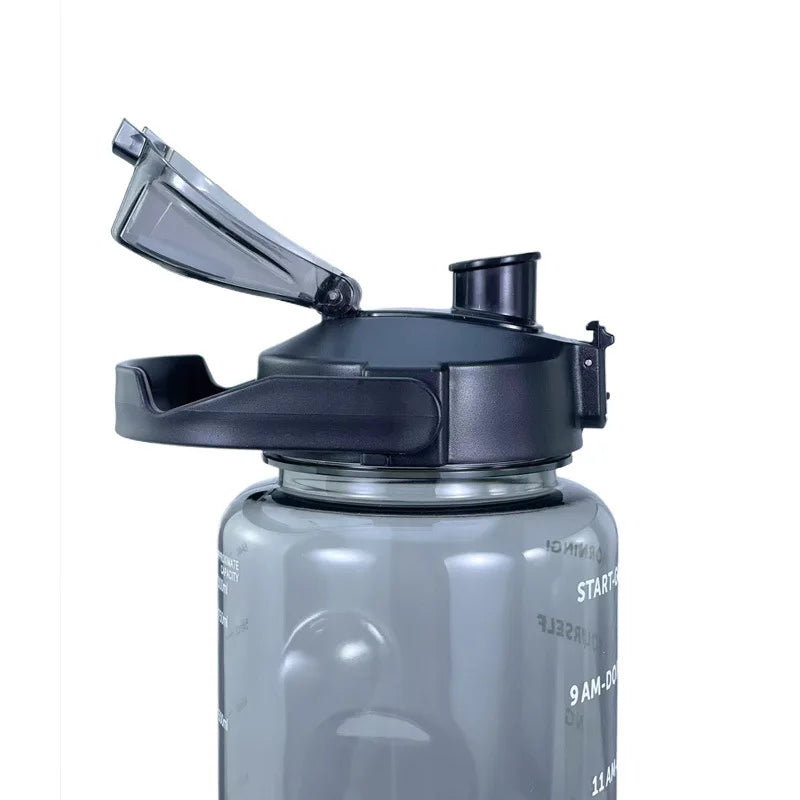 2 Liters Straw Plastic Water Bottle Large Portable Travel Bottle Sports Fitness Cup High Value Big Fat Cup Adult Universal