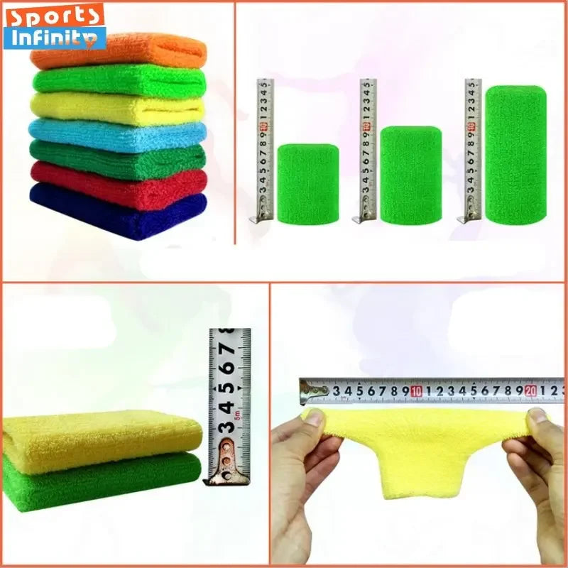 Women Wristband Sports Sweatband Hand Band Sweat Wrist Support Brace Wrap Guards for Gym Volleyball Basketball Children Tennis
