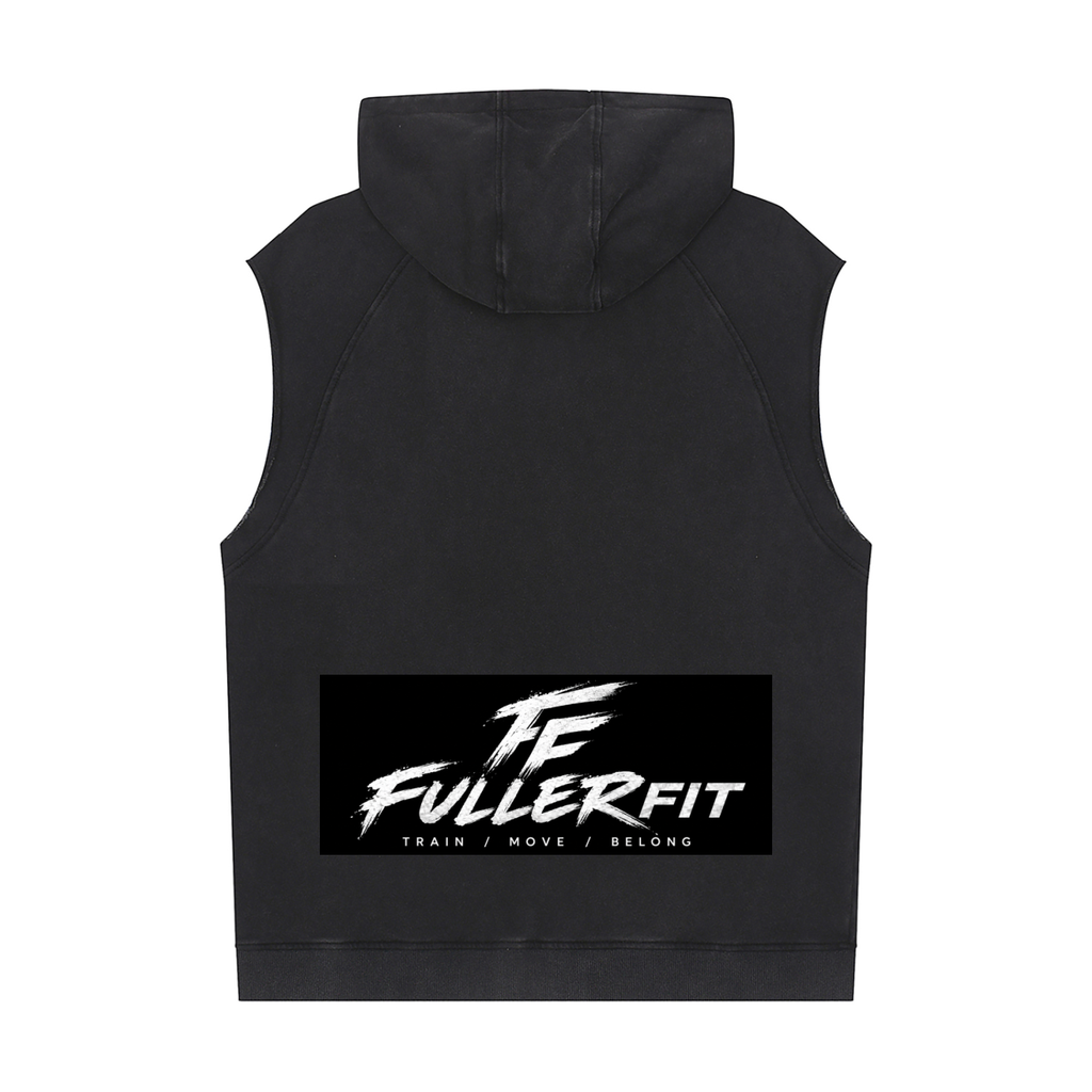 Snow Washed Sleeveless Hoodie